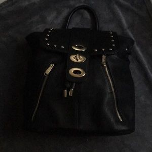 Name-brand leather back pack